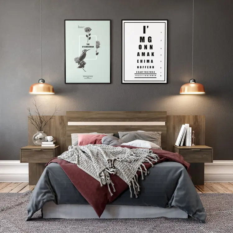 [1114 CABECERA CON NICHO COLOR LEGNO] 1114 CABECERA CON NICHO COLOR LEGNO