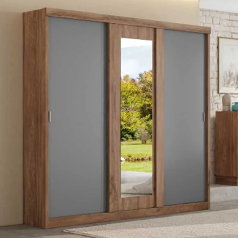 [1153 ROPERO MONTANA CON ESPEJO FREIJO/CINZA TITANIO] 1153 ROPERO MONTANA CON ESPEJO FREIJO/CINZA TITANIO