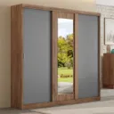 1153 ROPERO MONTANA CON ESPEJO FREIJO/CINZA TITANIO