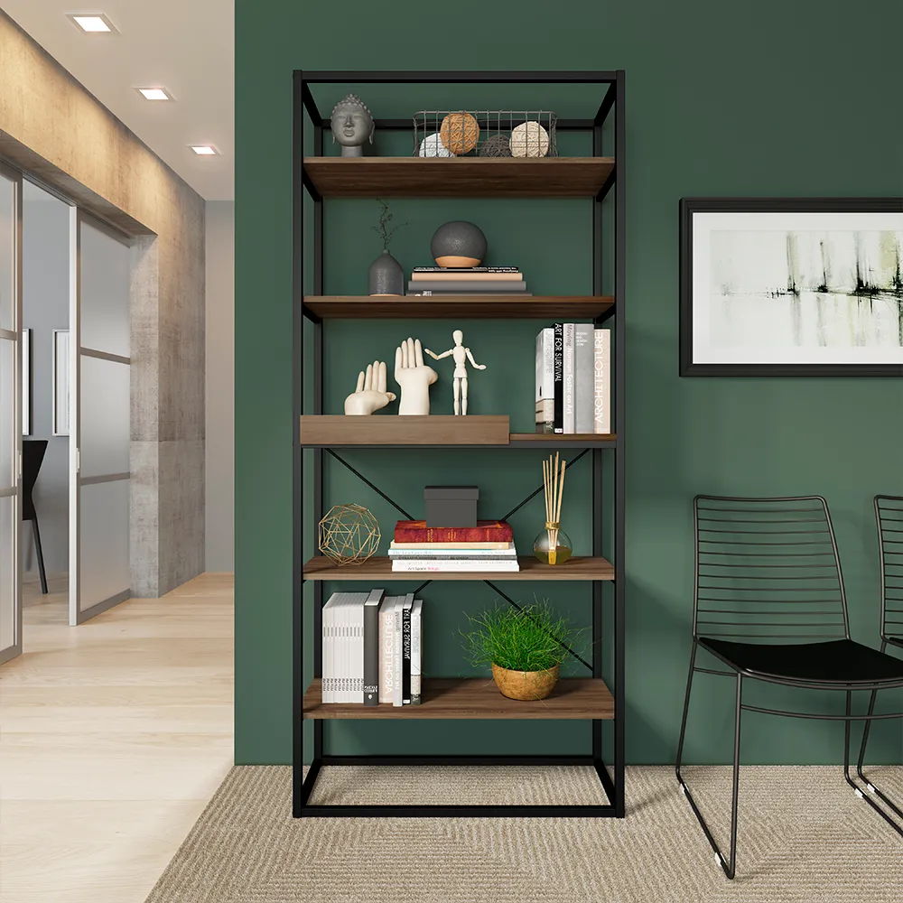 [1344 ESTANTE C/5 REPIZAS Y BANDEJA LEGNO NEGRO/MATE] 1344 ESTANTE C/5 REPIZAS Y BANDEJA LEGNO NEGRO/MATE