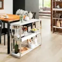 1345 ESTANTE C/3 REPIZAS Y BANDEJA BLANCO/MATE