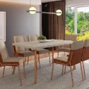 1597 MESA STELLAR RECTANGULAR GRANDE TAPA PETRA BASE ROSE