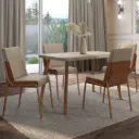 1598 MESA STELLAR RECTANGULAR PEQUEÑA TAPA PETRA BASE ROSE