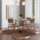 1599 MESA STELLAR REDONDA TAPA PETRA BASE ROSE