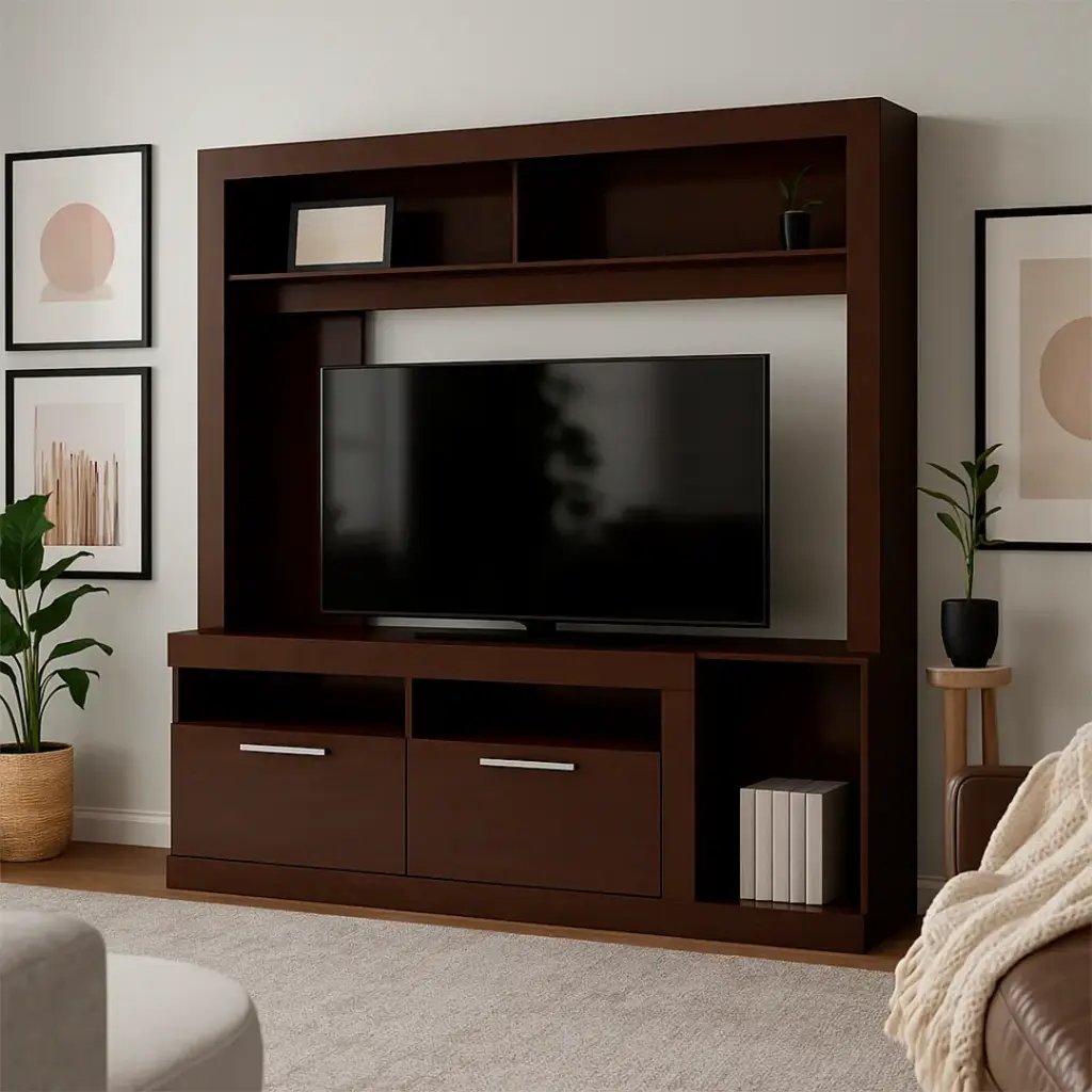 [ESTANTE 1314 TABACO TOUCH HASTA PARA TV DE 53 PULGADAS] ESTANTE 1314 TABACO TOUCH HASTA PARA TV DE 53 PULGADAS