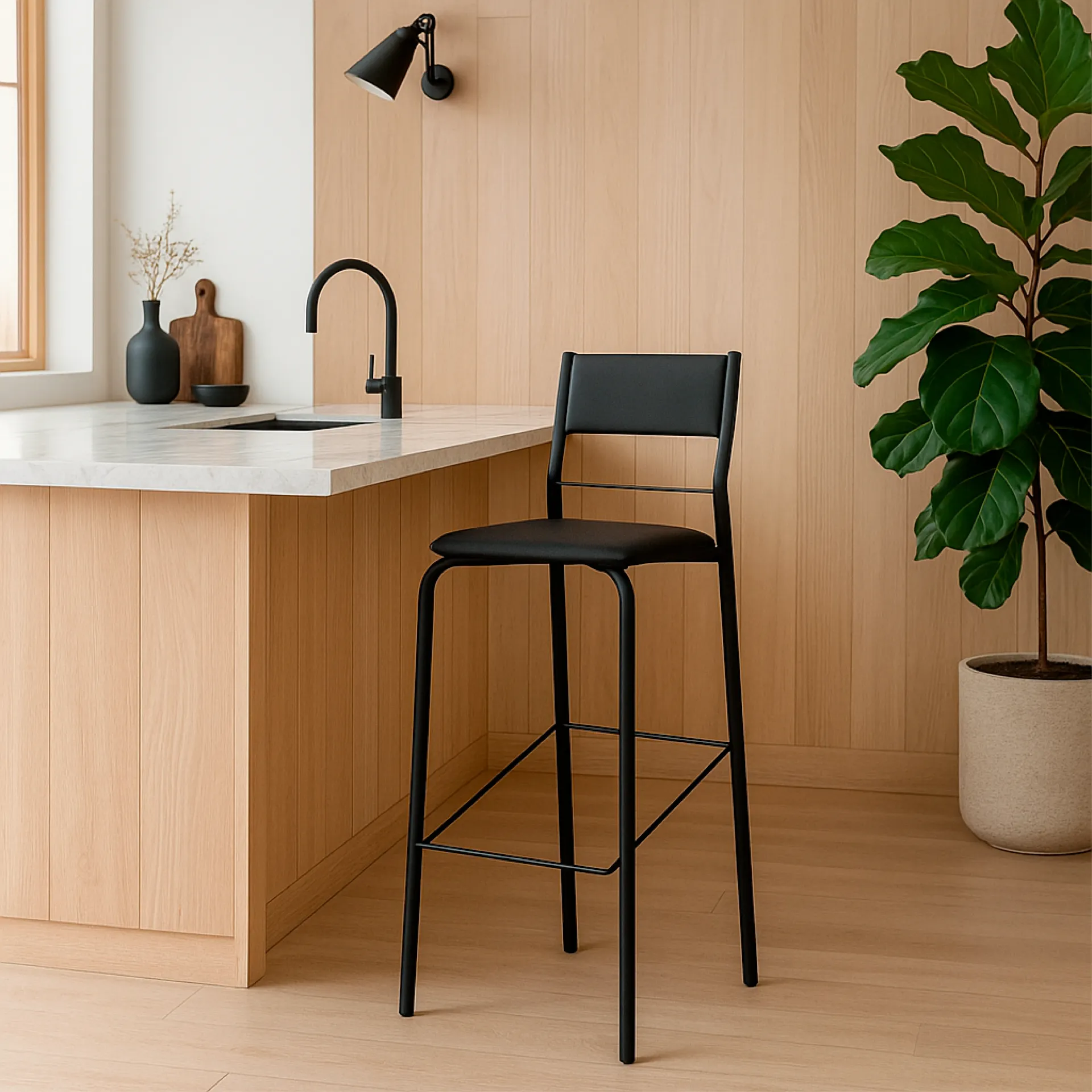 [BANQUETA ALTA 1743 NEGRA] BANQUETA ALTA 1743 NEGRA