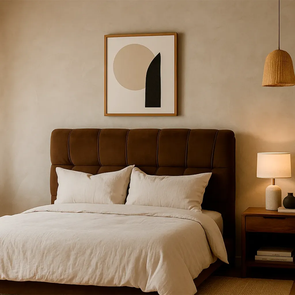 CABECERA LARA C:160 - 100562 TECIDO PLATINIUM MARRON CAFE