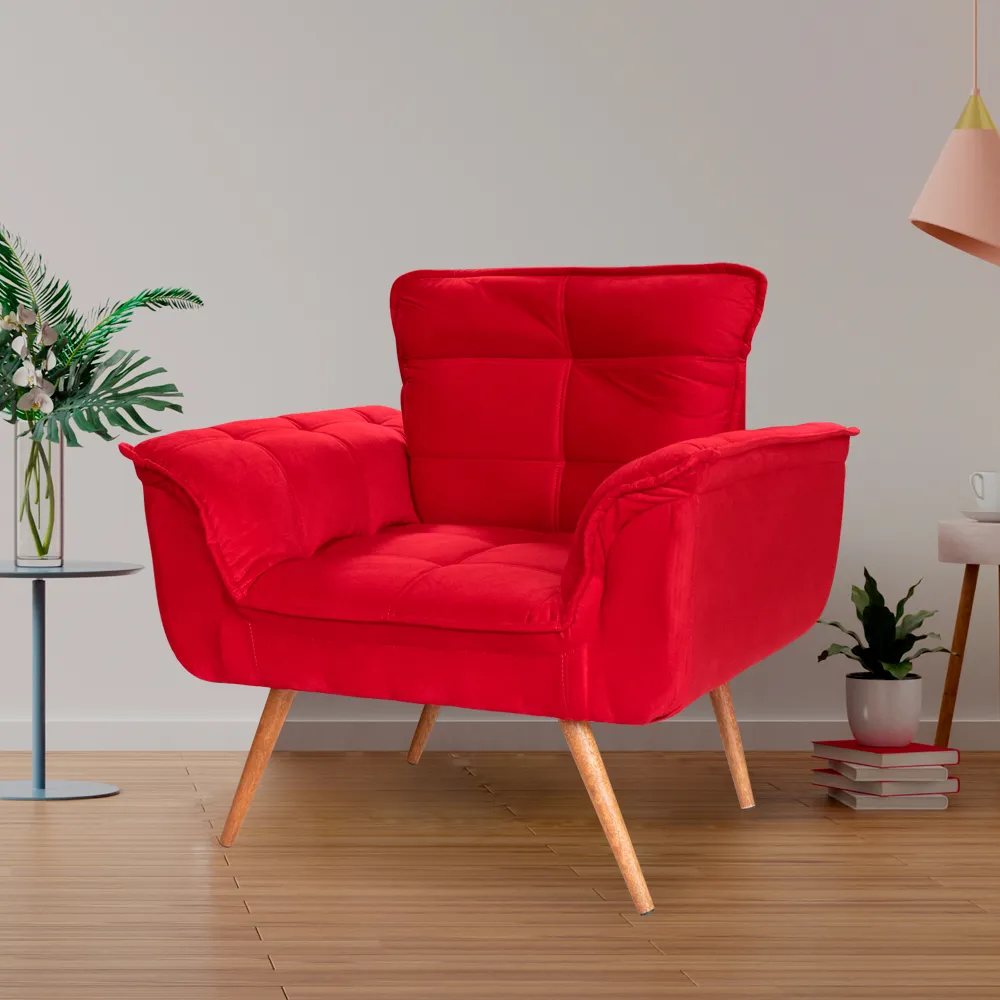 POLTRONA STELLA COMPLEMENTO DE SOFA - 100599 TECIDO PREMIUM ROJO