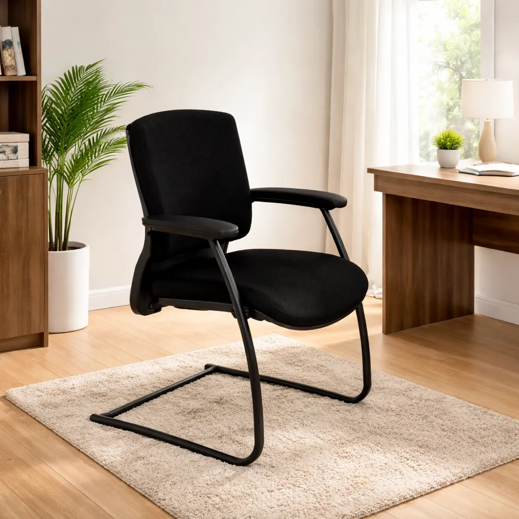 [SILLA B ESTATICA ESPALDAR CUADRADO C/CODERA TELA PREMIUM NEGRO] SILLA B ESTATICA ESPALDAR CUADRADO C/CODERA TELA PREMIUM NEGRO