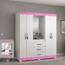 Ropero Tana Blanco New Rosa