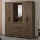 NT5015 ROPERO CAPELINHA NEW CON ESPEJO - 220 NOGAL TREND