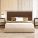 NT5080 CABECERA CON NICHO - 221 NOGAL TREND/OFF WHITE