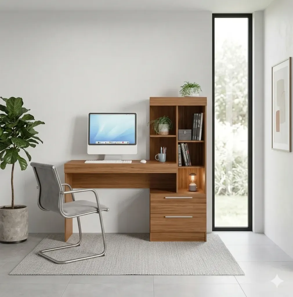 [NT2010 MESA OFFICE - 242 FREIJO TREND] Escritorio con Librero Atenas Freijo Trend