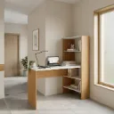 NT2105 MESA OFICE - 275 OFF WHITE/FREIJO TREND