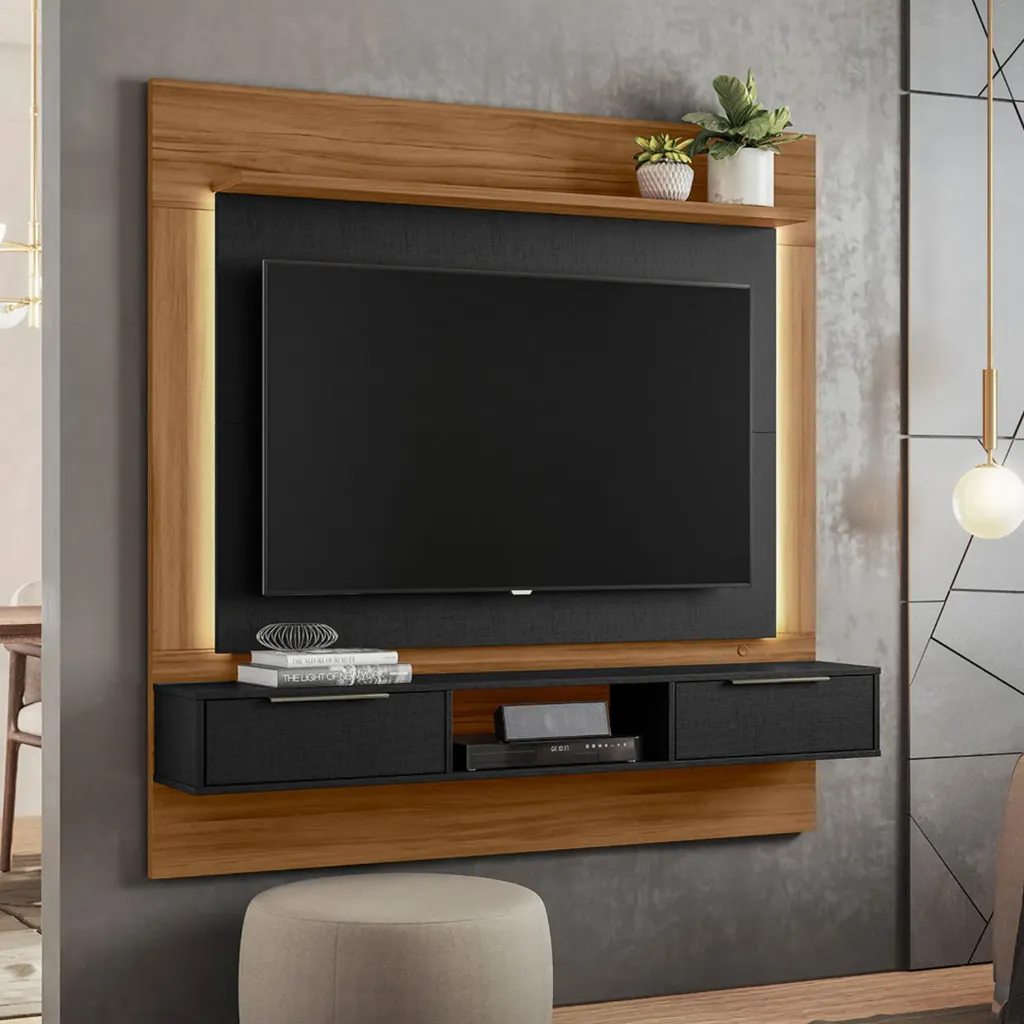 [NT1280 PANEL - 243 FREIJO TREND/NEGRO TX] Panel para TV Órbita Freijo Trend - Negro