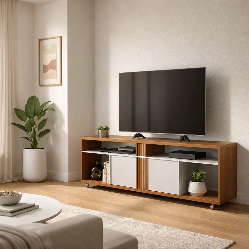 [NT1290 RACK - 270 FREIJO TREND/OFF WHITE] Rack para TV Vira Freijo Trend - Off White