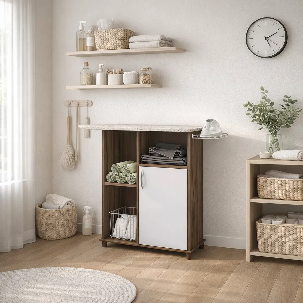 [55002 MESA DE  PLANCHAR TABUA FLORENCE - 224 NOGAL TREND/BLANCO NEW] 55002 MESA DE PLANCHAR TABUA FLORENCE - 224 NOGAL TREND/BLANCO NEW