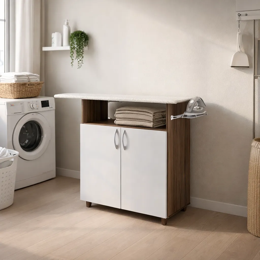 55012 MESA DE PLANCHAR CRIATIVA - 224 NOGAL TREND/BLANCO NEW