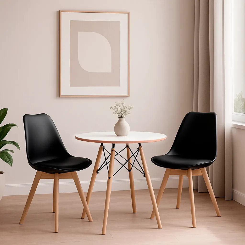[6183 MESA EAMES REDONDA EAMES ∅70 BLANCO] Mesa Paraty Orbe Blanco