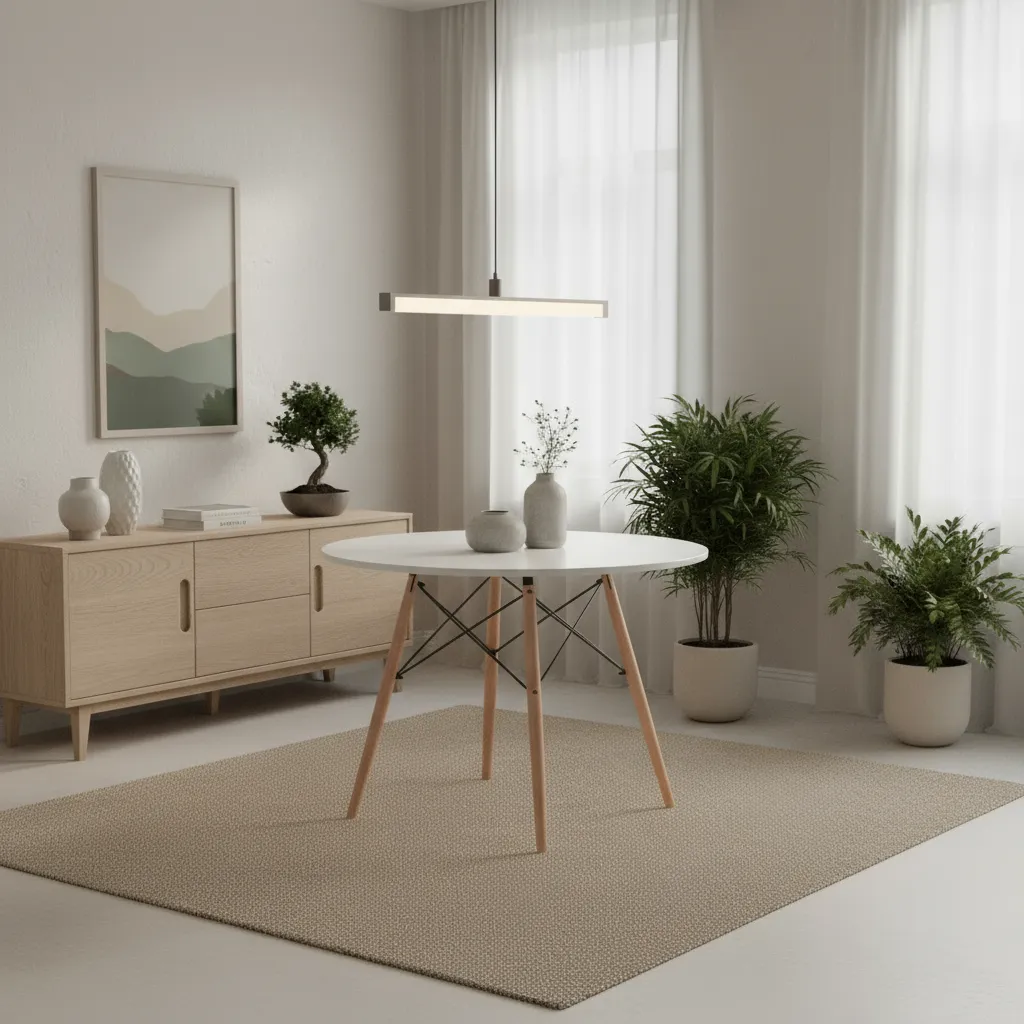 6184 MESA EAMES REDONDA EAMES ∅90 BLANCO