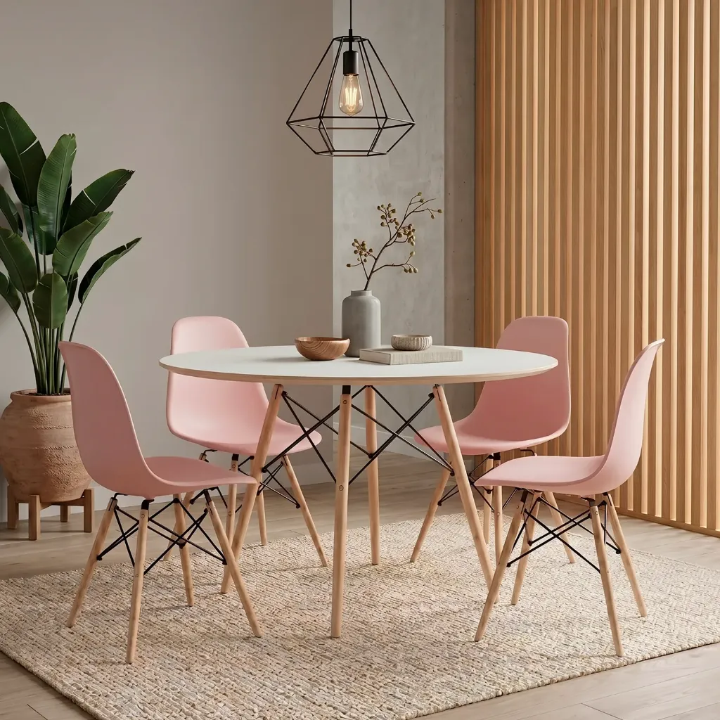 [6185 MESA EAMES REDONDA EAMES ∅110 BLANCO] Mesa Paraty Orbe Blanco
