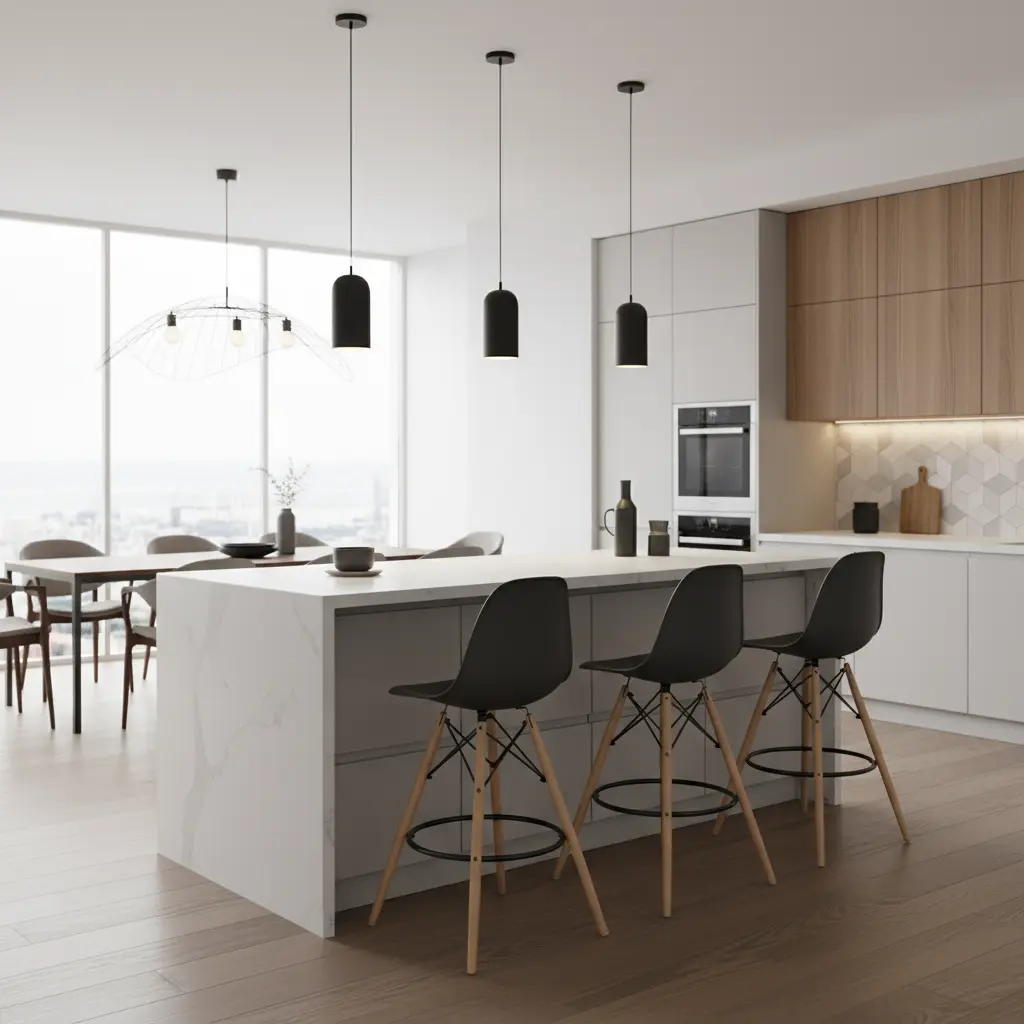 5730 TABURETE EAMES NEGRO DSW MAD