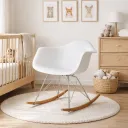 5740 SILLÓN EAMES MECEDORA BLANCO