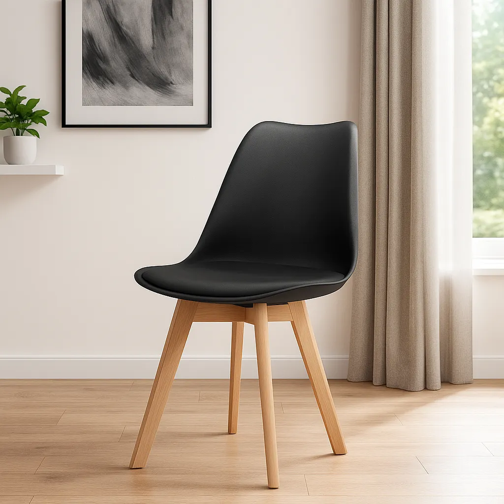 [5767 SILLA SAARINEN WOOD NEGRO] Silla Saarinen Negro
